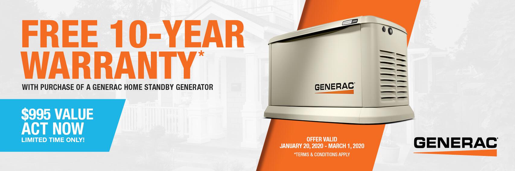 Homestandby Generator Deal | Warranty Offer | Generac Dealer | Marion, SC